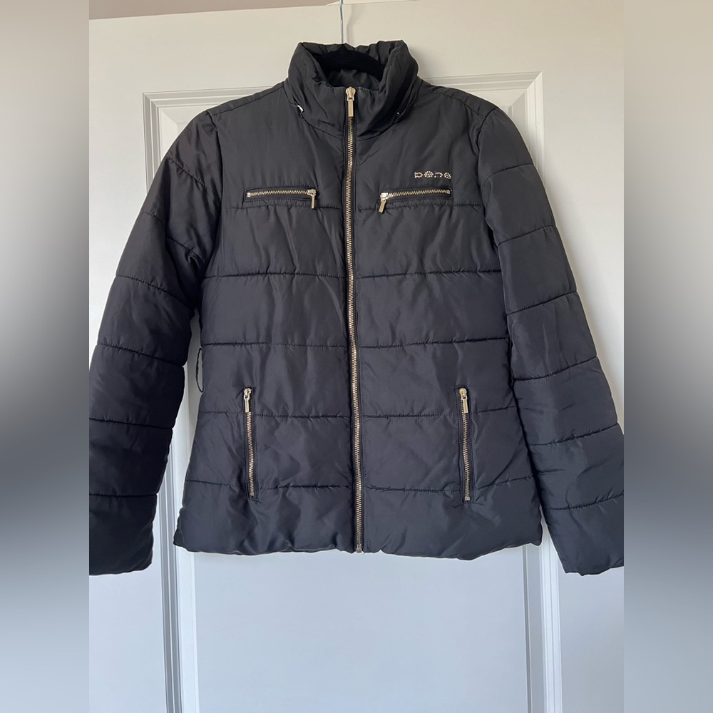 bebe Men's Charcoal Puffer Jacket